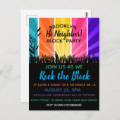 Het nabuurschap roteert de uitnodigingen van de bl (Voorkant / Achterkant)