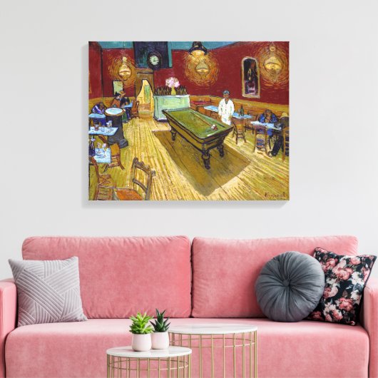 Het Nachtcafé | Van Gogh | Canvas Afdruk (Insitu (Woonkamer))