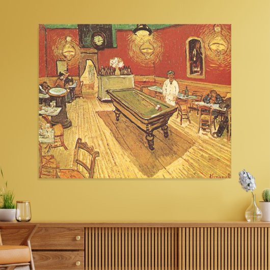 Het Nachtcafé ~ Vincent van Gogh Canvas Afdruk (Insitu (Woonkamer))