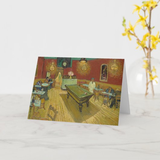 Het nachtcafé | Vincent van Gogh Kaart (Gele Bloem)