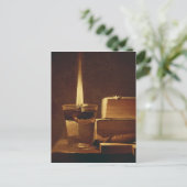 Het nachtlicht, 1630-35 briefkaart (Staand voorkant)