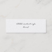 Het nachtprofiel van meisjes personaliseren contactkaartje (Achterkant)