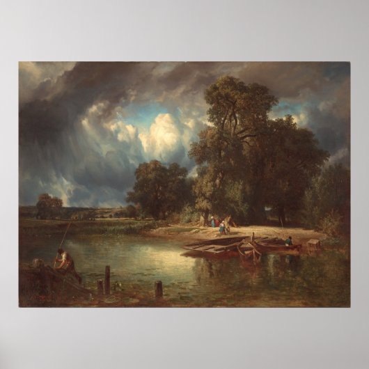 Het naderende Storm - Constant Troyon Fine Art Poster (Voorkant)