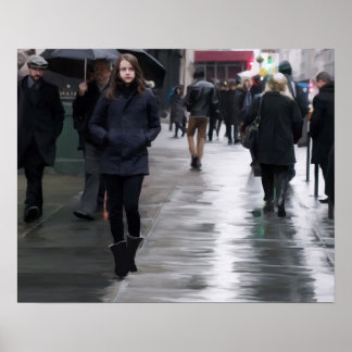 Het najaar in de stad poster