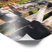 Het najaar in een dorp in de Dolomites in Italië Foto Afdruk (Hoek)