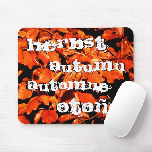 Het najaar in het bos muismat (Met muis)