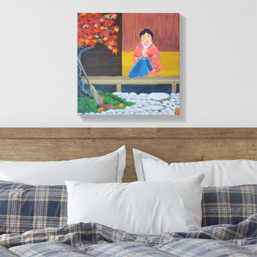 Het najaar in Japan Canvas Afdruk (Insitu (Slaapkamer))