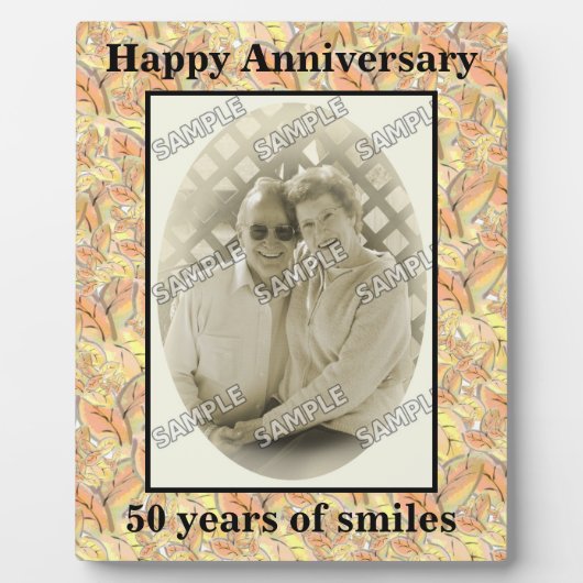 Het najaar laat Happy 50th Jubileum toevoegen Foto Fotoplaat (Voorkant)