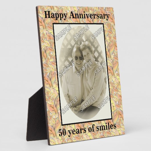 Het najaar laat Happy 50th Jubileum toevoegen Foto Fotoplaat (Zijkant)