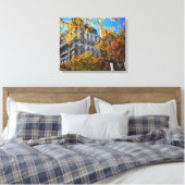 Het najaar laat New York NYC Architecture Building Canvas Afdruk (Insitu (Slaapkamer))