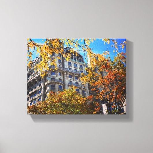 Het najaar laat New York NYC Architecture Building Canvas Afdruk (Voorkant)