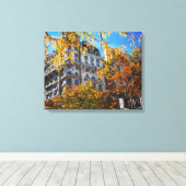 Het najaar laat New York NYC Architecture Building Canvas Afdruk (Insitu (Houten vloer))