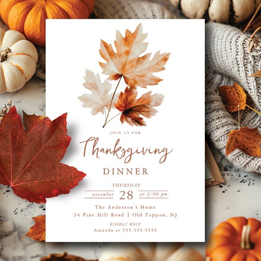 Het najaar laat Thanksgiving eten Kaart