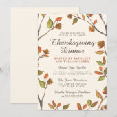 Het najaar laat Thanksgiving eten Kaart (Voorkant / Achterkant)