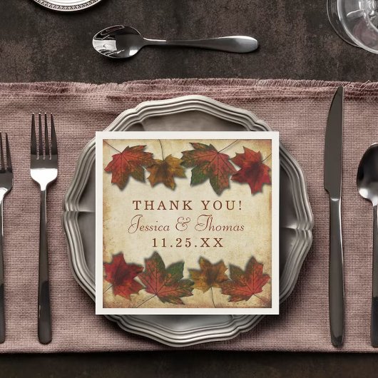 Het najaar laat Thanksgiving eten Servetten
