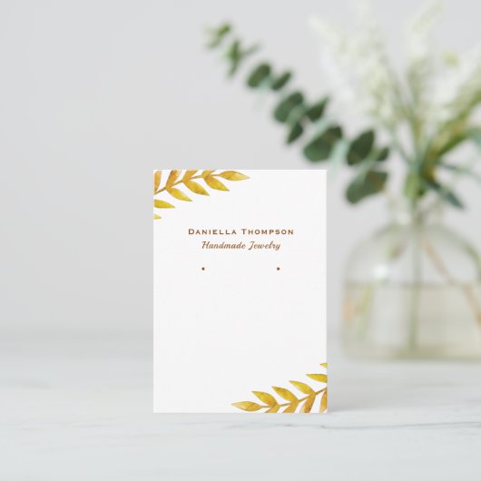 Het najaar laat Waterverf juwelen oormerken Visitekaartje (Staand voorkant)