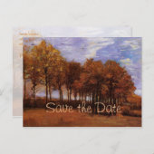 Het najaar landschap van Van Gogh. Save the date Aankondigingskaart (Voorkant / Achterkant)