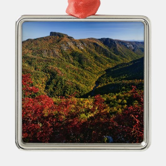 Het najaar uitzicht van Linville Gorge noemde vaak Metalen Ornament (Voorkant)