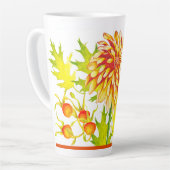 Het najaar van aankomst op een grote Latte Mok (Linkerhoek)