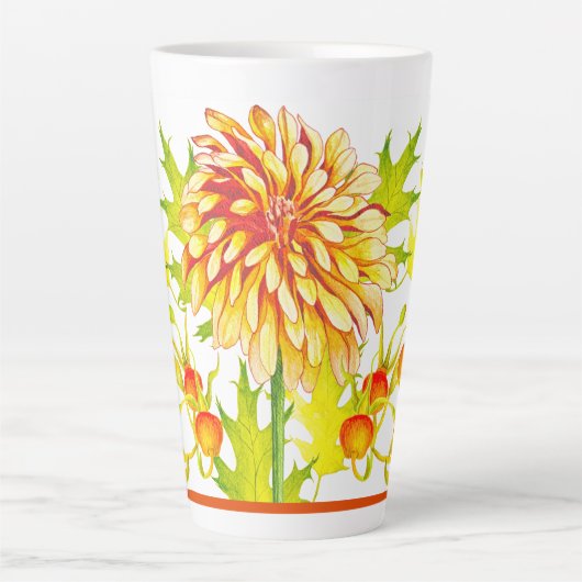 Het najaar van aankomst op een grote Latte Mok (Voorkant)