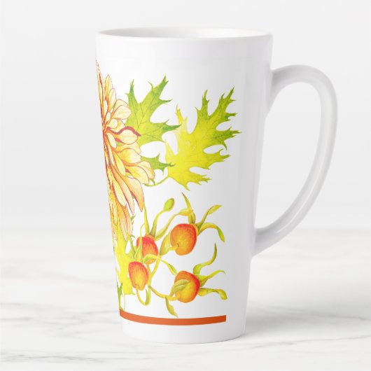 Het najaar van aankomst op een grote Latte Mok (Rechts)