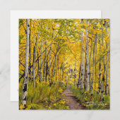 Het najaar van de Aspen Trees Feestdagenkaart (Voorkant / Achterkant)