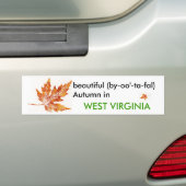 Het najaar van de Bumpersticker in West Virginia (Op auto)