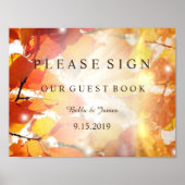 Het najaar van de herfst wordt het gastboekje van  poster (Voorkant)