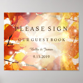 Het najaar van de herfst wordt het gastboekje van  poster