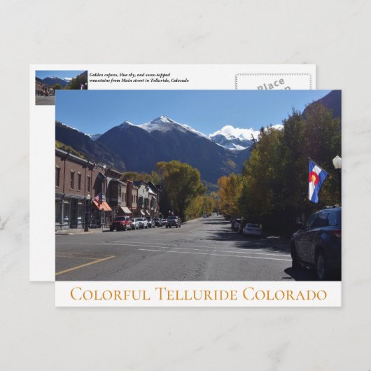Het najaar van de hoofdstad in Colorful Telluride  Briefkaart (Voorkant / Achterkant)