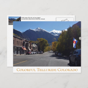 Het najaar van de hoofdstad in Colorful Telluride Briefkaart