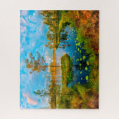 Het najaar van de rivier legpuzzel (Verticaal)