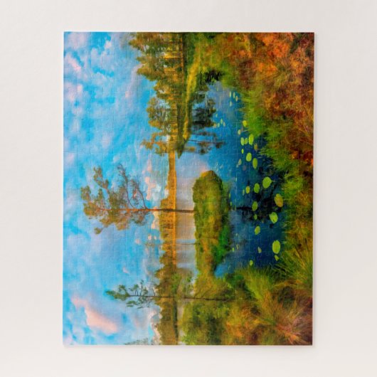 Het najaar van de rivier legpuzzel (Verticaal)