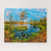 Het najaar van de rivier legpuzzel (Horizontaal)