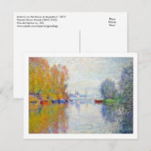 Het najaar van de Seine in Argenteuil door Monet Briefkaart (Voorkant / Achterkant)