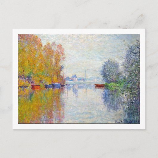 Het najaar van de Seine in Argenteuil door Monet Briefkaart (Voorkant)