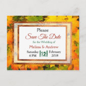 Het najaar van de val trekt Wedding sparen de Datu Aankondigingskaart (Voorkant)