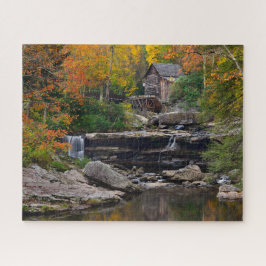 Het najaar van Glade Creek Grist Mill in West Virg Legpuzzel