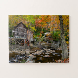Het najaar van Glade Creek Grist Mill in West Virg Legpuzzel
