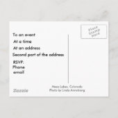 Het najaar van het Briefkaart van de Uitnodiging v (Achterkant)