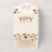 Het najaar van het huwelijk allen in één uitnodigi all in one uitnodiging (Buitenkant)