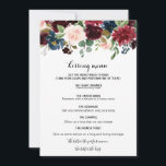 Het najaar van het roestrijke menu van Dazzling Bu<br><div class="desc">Dit najaar is het rustige,  duizelingwekkende menu van de burgundy-zoensend perfect voor een moderne trouwreceptie. Het ontwerp is voorzien van bruine,  rode,  marineuze,  blauwe en blauwe radiant en gracieuze handbeschilderde bloemen,  die de natuurlijke schoonheid inspireren.</div>
