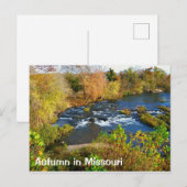Het najaar van Joplin Missouri / Shoal Creek Briefkaart (Voorkant / Achterkant)