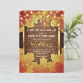 Het najaar verlaten de Rustic van het Koord Lights Kaart (Staand voorkant)