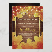 Het najaar verlaten de Rustic van het Koord Lights Kaart (Voorkant / Achterkant)