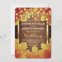 Het najaar verlaten de Rustic van het Koord Lights Kaart