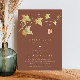 Het najaar verlaten het Moderne Baby shower van de Folie Uitnodiging