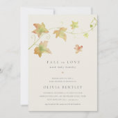 Het najaar verlaten het Moderne Baby shower van de Kaart (Voorkant)