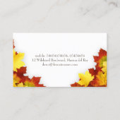 Het najaar verlaten van het Visitekaartje Ontwerp (Achterkant)