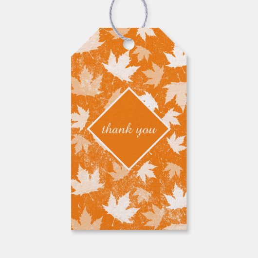 Het najaarspatroon van de Bladeren van de Valle Da Cadeaulabel (Achterkant)